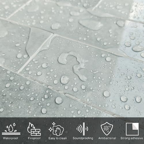 Luxury Grey Peel and Stick Subway Tile Backsplash - 2.56"x10.23"
