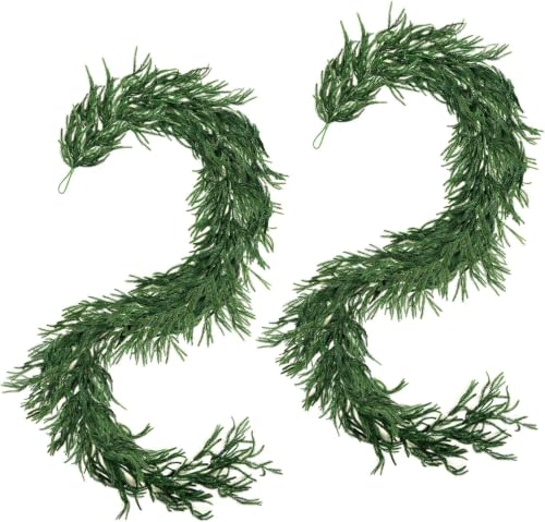 6ft Artificial Norfolk Pine Garland for Christmas Decor - Real Touch, Full & Flexible
