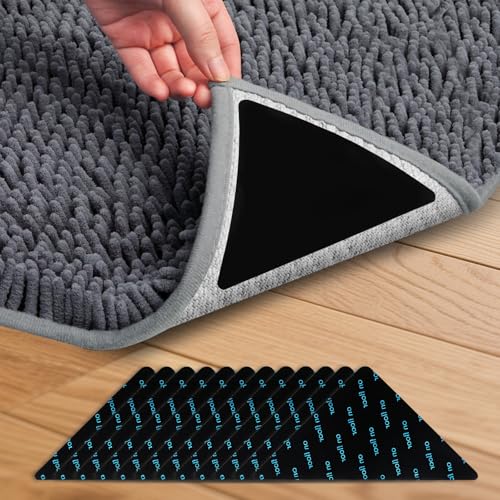 12 Pcs Non-Slip Rug Grip Pads for Hardwood & Tile Floors