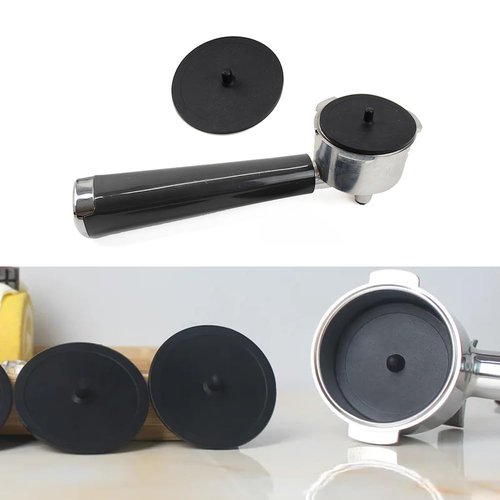 NentMent 4 Pack Backflush Disk Blind Insert Portafilter Disc Cleaner Silicone Backflush Cleaning Pad for Espresso Machine Basket Coffee Blind Filter Tablets Powder Back Flushing Tools 50mm and 57mm