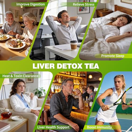 QUMIOBU Dandelion Herbal Tea - Liver & Kidney Detox Blend, 30 Tea Bags