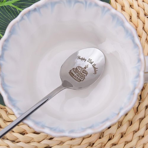 25th Birthday Gifts for Women Men Daughter Son 25 Year Old Birthday Gifts for Him Her Girlfriend Boyfriend 25th Birthday Spoon Gift for Sister Best Friend Brother 25th Birthday Gift for Nephew Niece