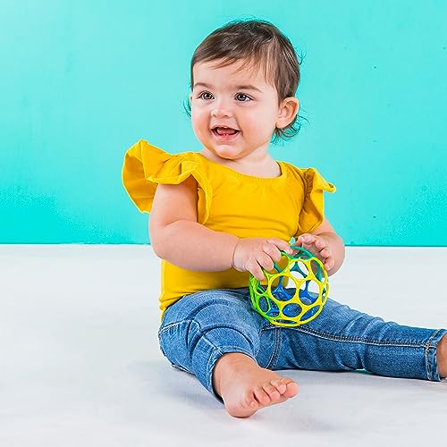 Bright Starts Oball Classic Easy-Grasp Infant Toy - Yellow/Green/Blue