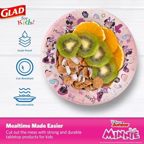 Glad for Kids Disney Minnie Mouse Paper Bowls, 12 Oz, 40 Count (Pack of 8)