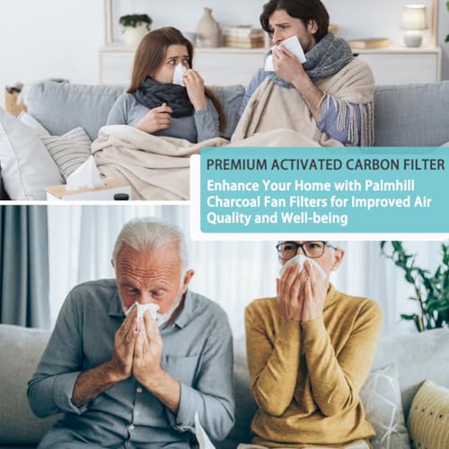 Palmhill Ceiling Fan Blade Air Purifier Filters - Black, 5 Pack