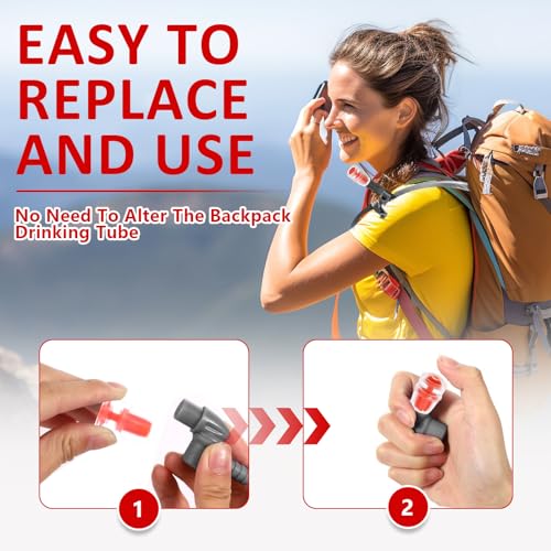 4-Pack Silicone Bite Valve Replacement Nozzles Compatible with Osprey Hydration Bladders, Hydraulics Bite Valve Replacement for Water Reservoir