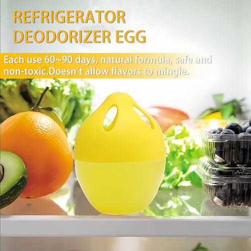WeelenkEco Refrigerator Deodorizer - 4 Pack Lemon Scent Odor Absorber