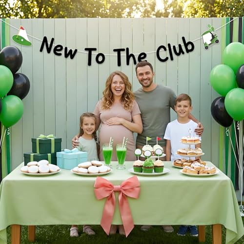 New To The Club Golf Baby Shower Banner - DIY Letter Garland