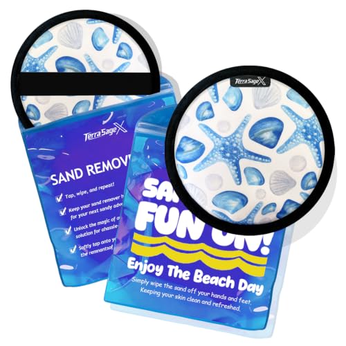 Terra Sage X Starfish Sand Remover Mitt for Beach Towels & Skin, Quick Clean