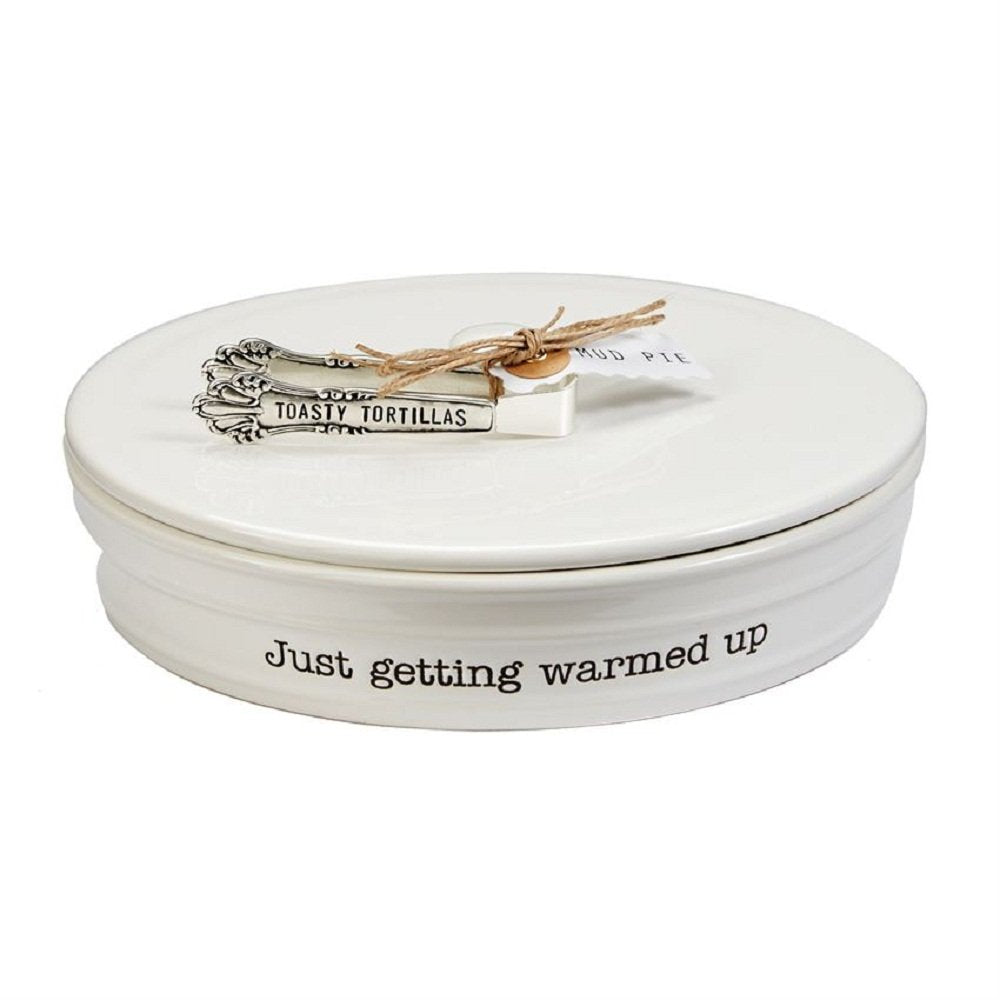 Mud Pie Ceramic Tortilla Warming Dish Set of 1