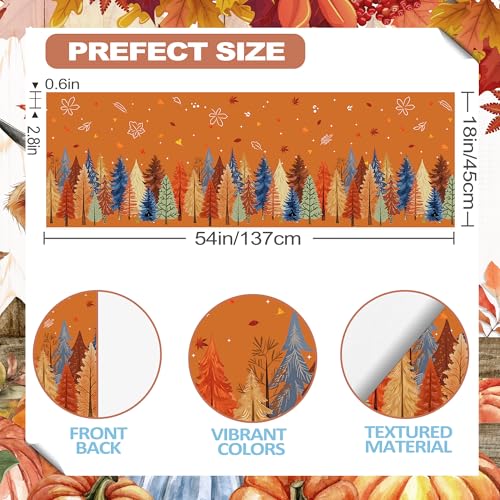 Fall Watercolor Tree Valance Curtain 18x54 for Kitchen & Living Room
