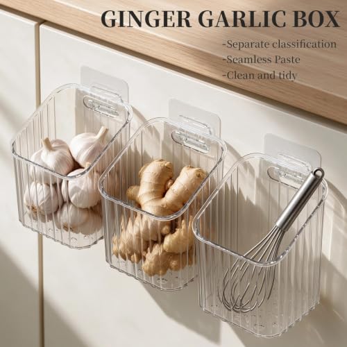 CasaVibe 4 Pack Clear Stackable Storage Bins for Pantry & Desk Organization