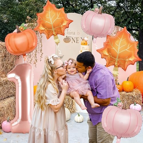 Little Pumpkin 1st Birthday Foil Balloon Set - 6 Piece Fall Party Decor
