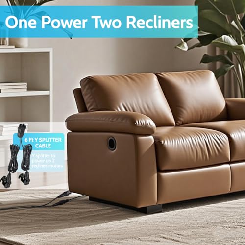 Sopito 6ft Y Splitter Power Cord for Electric Recliner and Lift Chair Motors