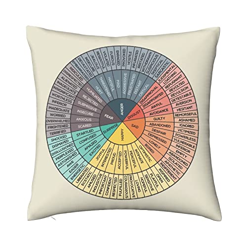 AIZAWA 18x18 Velvet Throw Pillow Cover - Emotions Design for Cozy Home Decor