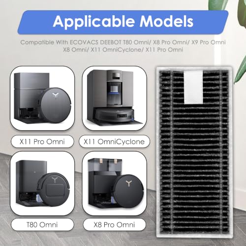 X8 Pro Omni HEPA Filter Replacement (3 Pack) for ECOVACS Vacuums