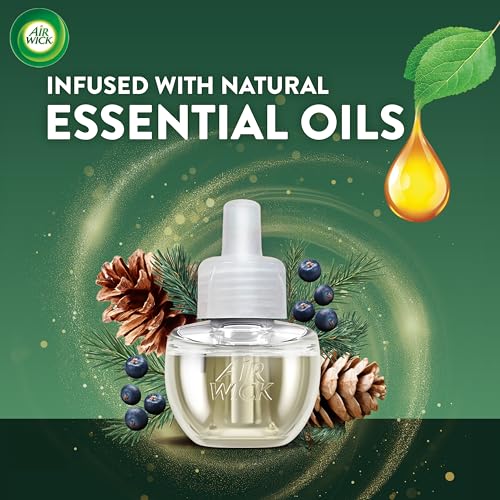 Air Wick Plug-In Scented Oil Refills, 4 Count, Fresh Pine & Juniper