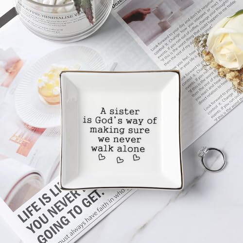 Sister Ring Dish with Quote - Perfect Gifts for Sisters - LZBALUYO