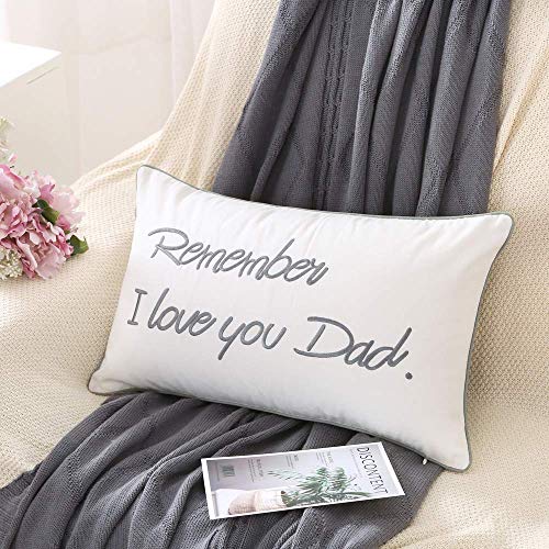 Remember I Love You Dad Pillow Cover 20x12 inches - Thanksgiving & Christmas Gift