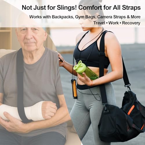 2 Pack Strap Cushion for Arm Sling Soft Padded Sling Shoulder Support for Injury Recovery,Wrist Injury Support Strap Pad to Release Stress,Neck & Shoulder Pain Relief