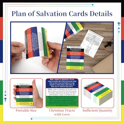 150-Piece Christian Salvation Gospel Tract Cards for Outreach & Bible Study