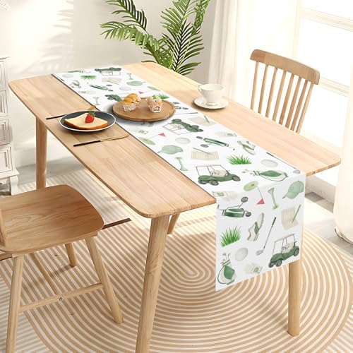 Let's Partee Golf Table Runner - 13" x 72" - Polyester Decor for Parties