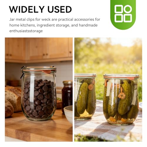 24PCS Stainless Steel Jar Replacement Clips for Weck Jars