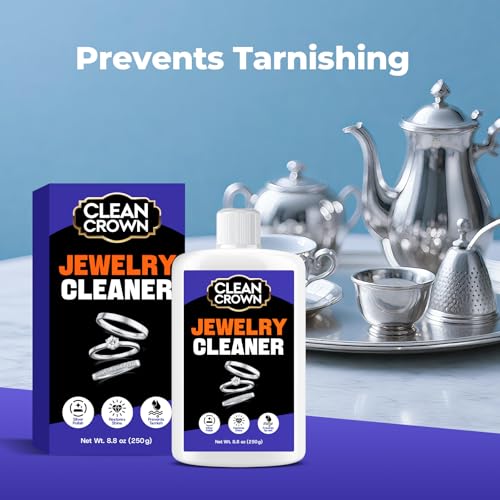 CleanCrown Silver Polish & Metal Tarnish Remover (8.8 Oz) - Jewelry & Brass