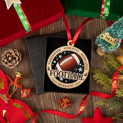 Soccer Christmas Ornament for Tree - 2 Layer Wood & Acrylic Decor for Fans, Kids Gift, Sport Xmas 2025