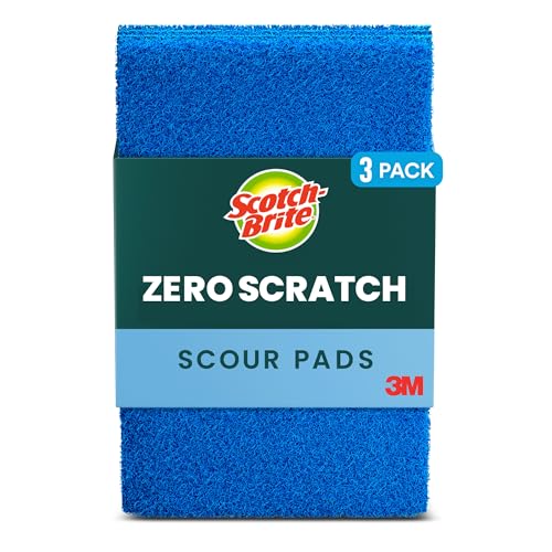 Scotch-Brite Zero Scratch Scour Pads, 3-Pack for Non-Stick Cookware
