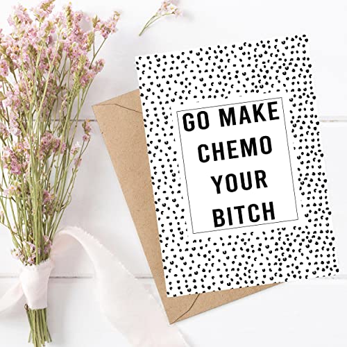 Funny Cancer Get Well Card - Chemo Humor 5x7 Inches