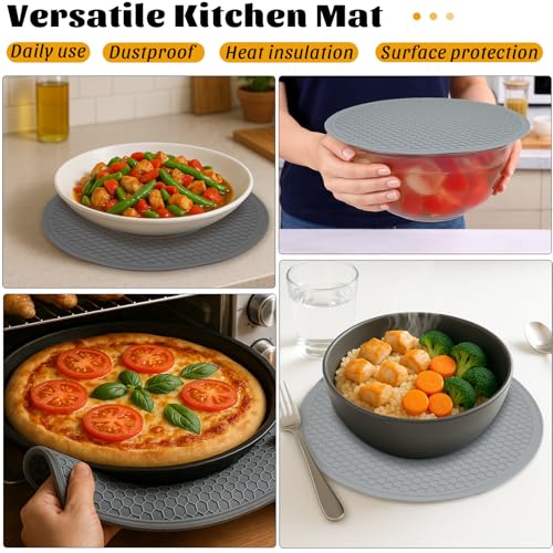 11.7" Silicone Microwave Mat – Heat-Resistant Trivet & Pot Holder