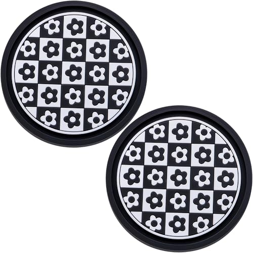 2 Pack Non-Slip Silicone Car Cup Holder Coasters - 2.75 Inch