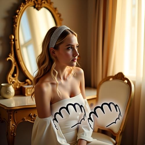 Zig Zag Headbands with Teeth 2 Pcs Non-Slip Plastic Wave Hair Bands