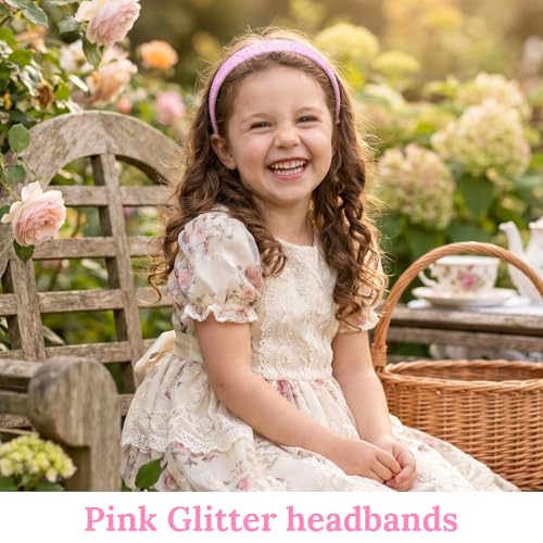 Glitter Headbands for Girls - 3 Pcs Rainbow Sequin Hair Accessories