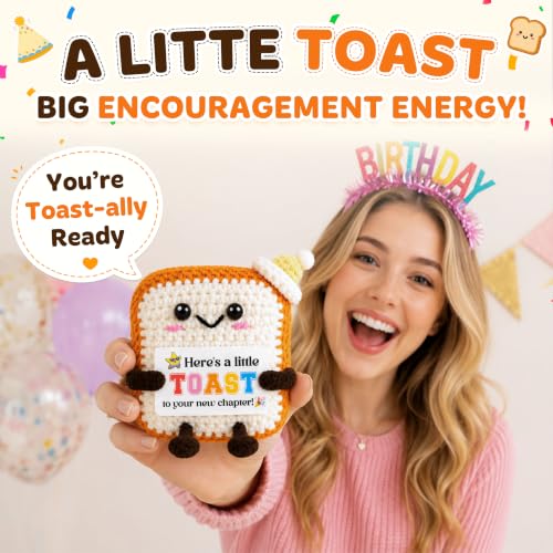 OASSIE Orange New Chapter Christmas Congratulations Gift for Women - Crochet Toast Keepsake
