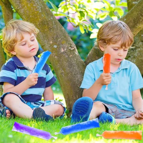 160Pcs Disposable Ice Lolly Bags with Funnel - 2x12 Inches
