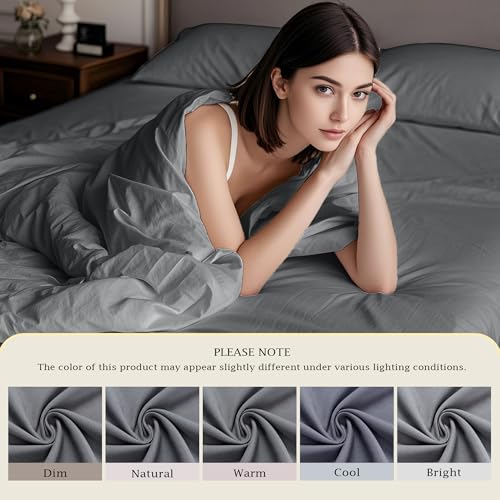 FreshCulture Twin Fitted Sheet - Dark Grey, Ultra Soft Microfiber