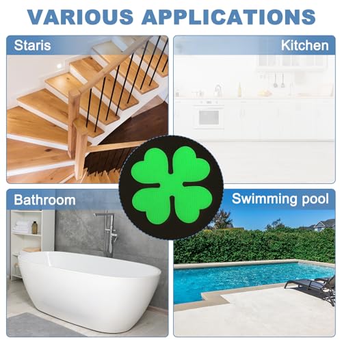 PATIKIL 12 Pcs Luminous Non-Slip Bathtub Stickers with Scraper