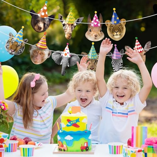 Safari Animals Birthday Banner - Jungle Party Decoration