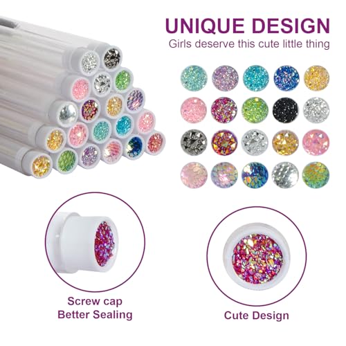 Diamond Eyelash Spoolie Brushes Set with Reusable Tubes, 10 Pack