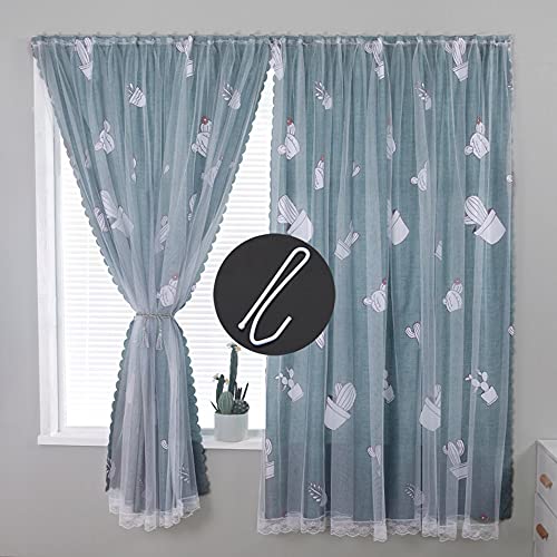 Ailejia Metal Curtain Hooks - 60 Pcs Long S-Prong Drapery Hooks
