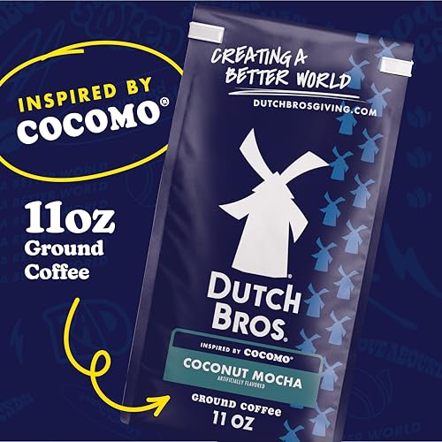 Dutch Bros Coconut Mocha Ground Coffee - 11oz Bag (Pack of 3)