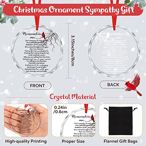 Memorial Christmas Ornament - Cardinal Sympathy Gift - Remember Me - Variation of THIS listing