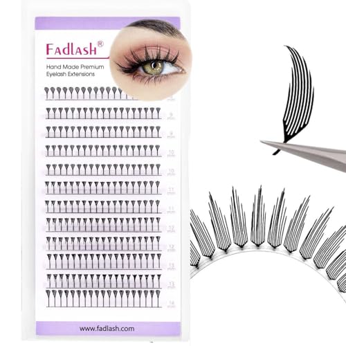 FADLASH Premade Anime Lashes Spire Fans 0.07 C Curl Manga Lash Extensions