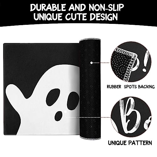Halloween Ghost Boo Doormat - Non-Slip Outdoor Mat 30" x 17"