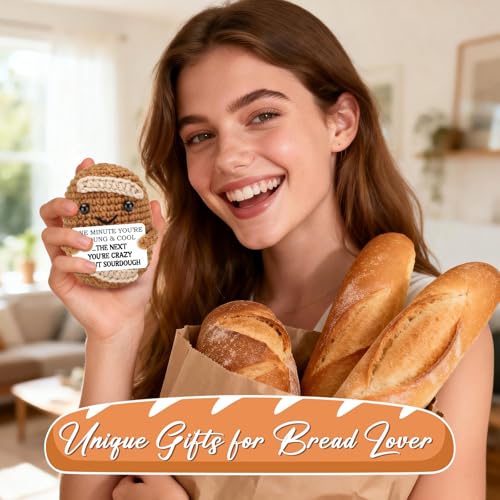 Handmade Crochet Sourdough Baguette Decor - Funny Gift for Bakers