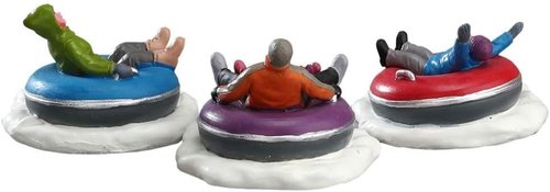 Lemax Village Collection - Tubing Family Figurines Set of 3 | Charming Holiday Decor
