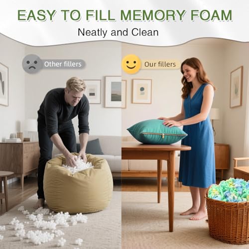 Hem Dgpy Shredded Memory Foam Bean Bag Filler 1lb Soft Cushion Support