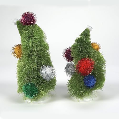 Dr. Seuss Grinch Village Accessories Wonky Christmas Tree Set - 6 & 8.25 Inches